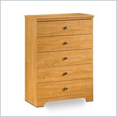 South Shore Brinley Kids 5 Drawer Chest in Florence Maple Finish