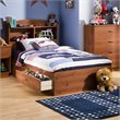 ADD TO YOUR SET: South Shore Logik Sunny Pine Twin Mates Storage Bed Frame Only
