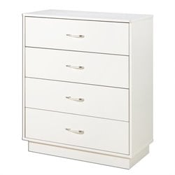 South Shore Logik Kids 4 Drawer Chest in Pure White Finish