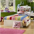 ADD TO YOUR SET: South Shore Logik Pure White Twin Mates Storage Bed Frame Only
