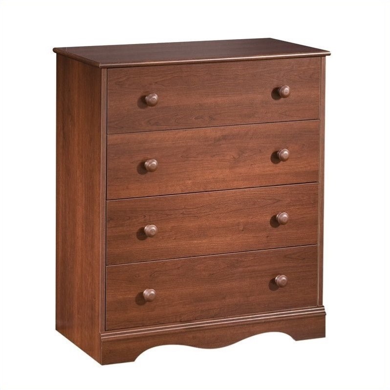 South Shore Heavenly Four Drawer Chest in Royal Cherry