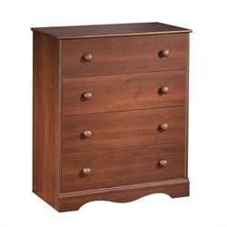 South Shore Heavenly 4 Drawer Chest in Royal Cherry Finish Furniture Bedroom Furniture Chests South Shore 151646