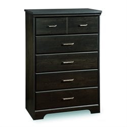 South Shore Versa 5 Drawer Chest in Ebony Finish