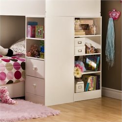 South Shore Logik Pure White Loft Combo Storage Unit