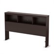ADD TO YOUR SET: South Shore Cakao Bookcase Full Headboard in Chocolate Finish