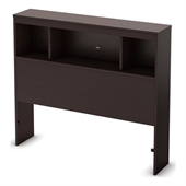 South Shore Cakao Bookcase Twin Headboard in Chocolate Finish