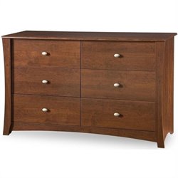South Shore Mika Double Dresser in Deep Classic Cherry