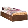 ADD TO YOUR SET: South Shore Mika Kids Twin Storage Mates Bed Frame Only in Classic Cherry Finish