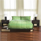 South Shore Furniture Back Bay 6 Piece Bedroom Set in Dark Chocolate