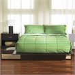 South Shore Back Bay Queen Wood Platform Storage Bed 4 Piece Bedroom Set in Dark Chocolate