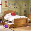 South Shore Prairie Kids Antique Pine Twin Wood Panel Bed 4 Piece Bedroom Set