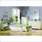 South Shore Sand Castle Twin Mates 6 Piece Bedroom Set in Pure White 