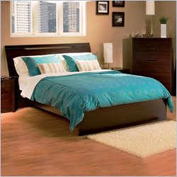 South Shore Furniture Sereno Queen Low Profile Platform Bed 4 Piece Bedroom Set