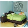 South Shore Cakao Kids Full Storage Bed 4 Piece Bedroom Set in Chocolate