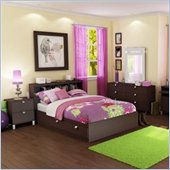 South Shore Cakao Kids Full Bed 6 Piece Bedroom Set
