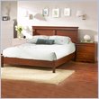 South Shore Vintage Cherry Wood Platform Bed 5 Piece Bedroom Set