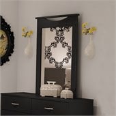 South Shore Maddox Contemporary Vertical Rectangular Mirror in Pure Black Finish
