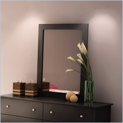 South Shore Breakwater Transitional Style Vertical Mirror in Pure Black Finish Best Price