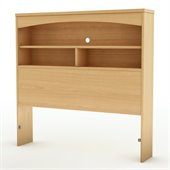 South Shore Shiloh Twin Bookcase Headboard in Natural Maple
