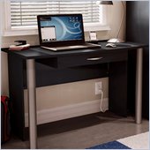 South Shore City Life Wood Computer Desk in Black Finish