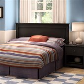 South Shore Breakwater Full/Queen Headboard in Pure Black Finish