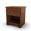 ADD TO YOUR SET: South Shore Concord 1 Drawer Nightstand in Somptuous Cherry