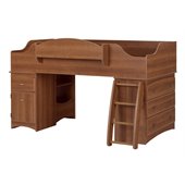 South Shore Imagine Kids Wood Loft Bunk Bed in Morgan Cherry Finish