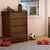 South Shore Nathan Kids 4 Drawer Chest in Sumptuous Cherry Finish