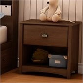 South Shore Nathan Kids Contemporary Wood Nightstand in Sumptuous Cherry Finish