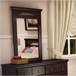 South Shore Dover Vertical Mirror in Dark Mahogany Finish