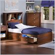South Shore Mika Kids Twin Storage 6 Piece Bedroom Set with Memory Foam Mattress 