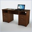 South Shore Glasgow Wood Home Office Desk in Sumptuous Cherry Finish