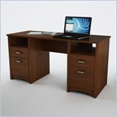 South Shore Glasgow Wood Home Office Desk in Sumptuous Cherry Finish