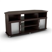 South Shore City Life Corner LCD TV Stand in Chocolate Finish