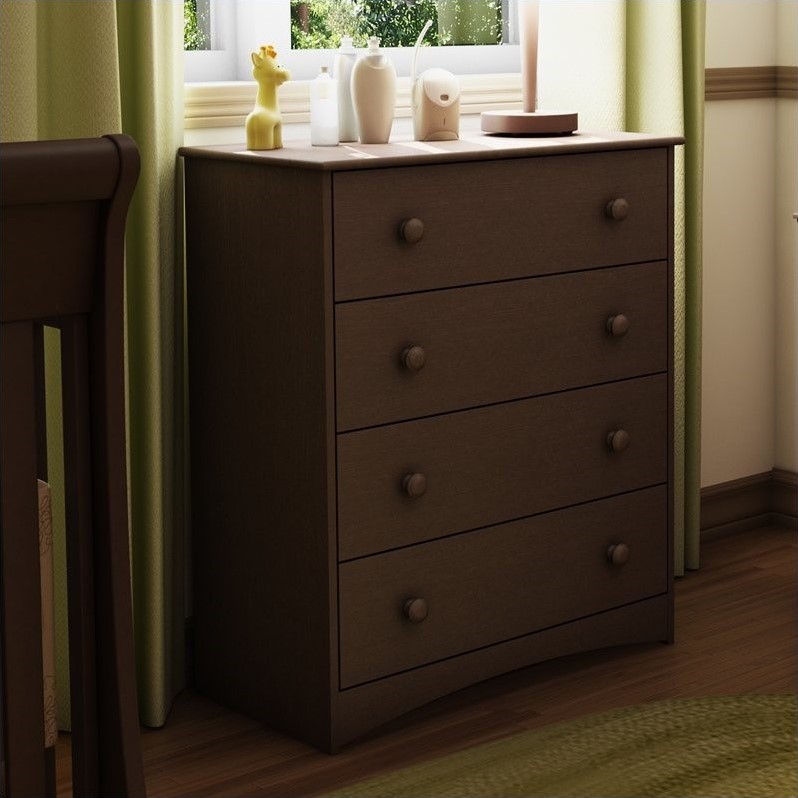 South Shore Angel Collection 4 Drawer Chest - Espresso