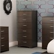 ADD TO YOUR SET: South Shore Back Bay Single 6 Drawer Lingerie Chest in Chocolate Finish