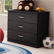 ADD TO YOUR SET: South Shore Libra Kids 3 Drawer Chest in Pure Black Finish