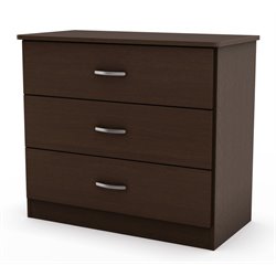 South Shore Libra Kids 3 Drawer Chest in Chocolate Finish