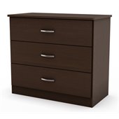 South Shore Libra Kids 3 Drawer Chest in Chocolate Finish