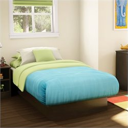 South Shore Libra Kids Twin Platform Bed in Chocolate