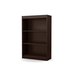 South Shore Axess 3 Shelf Bookcase in Chocolate