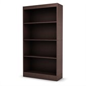 South Shore Axess 4 Shelf Bookcase in Chocolate