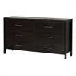 ADD TO YOUR SET: South Shore Gravity 6 Drawer Double Dresser in Ebony Finish