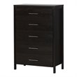 ADD TO YOUR SET: South Shore Gravity 5 Drawer Chest in Ebony Finish