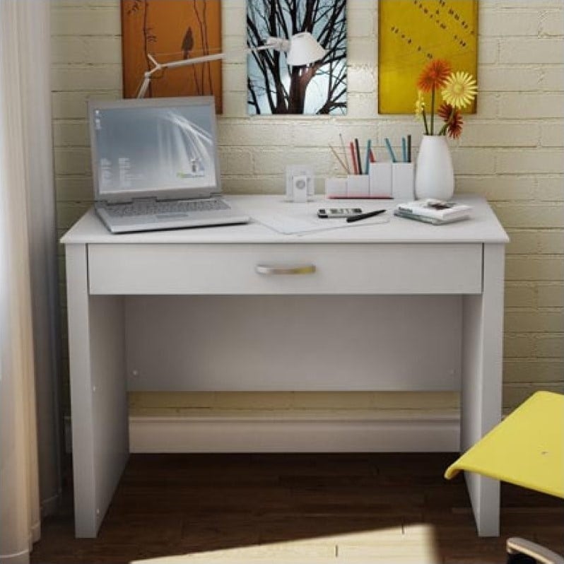 South Shore Work ID Secretary Desk - Pure White