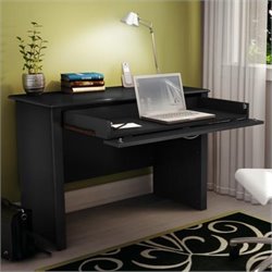 South Shore Secretary Desk in Solid Black Finish