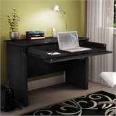 South Shore Secretary Desk in Solid Black Finish