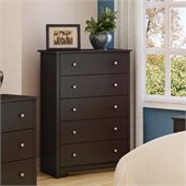 South Shore Breakwater 5 Drawer Chest in Chocolate Finish