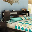 ADD TO YOUR SET: South Shore Breakwater Full / Queen Bookcase Headboard in Chocolate