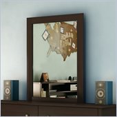 South Shore Breakwater Vertical Mirror in Chocolate Finish